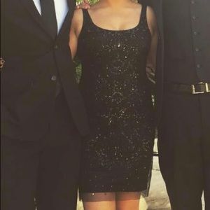 Black Beaded Cocktail Dress
